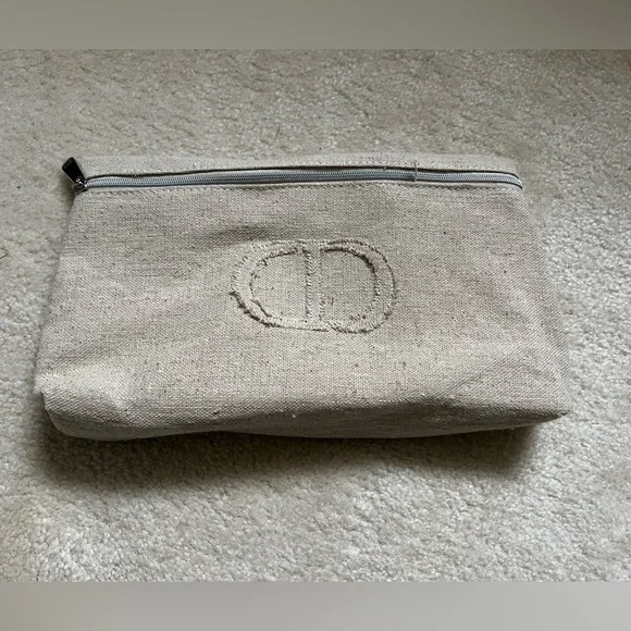Dior Bags Neutral Colored Christian Dior Beauty Make Up Cosmetic Travel Bag Poshmark